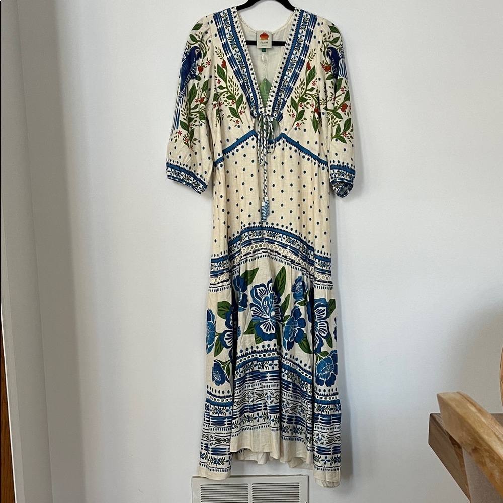 Farm Rio Macaw Flight Maxi Dress